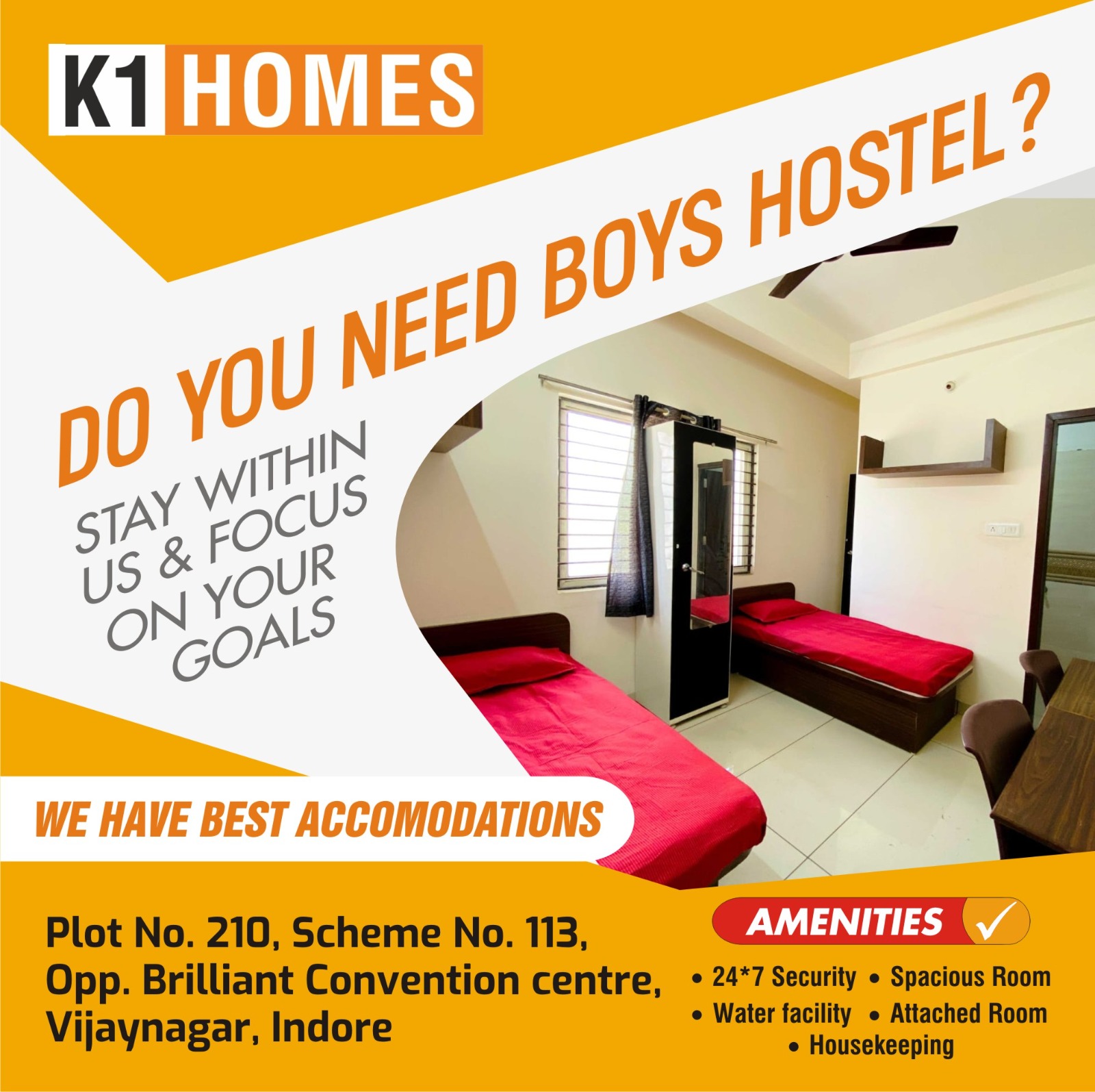 Best Hostel for Boys Near Prestige College Indore